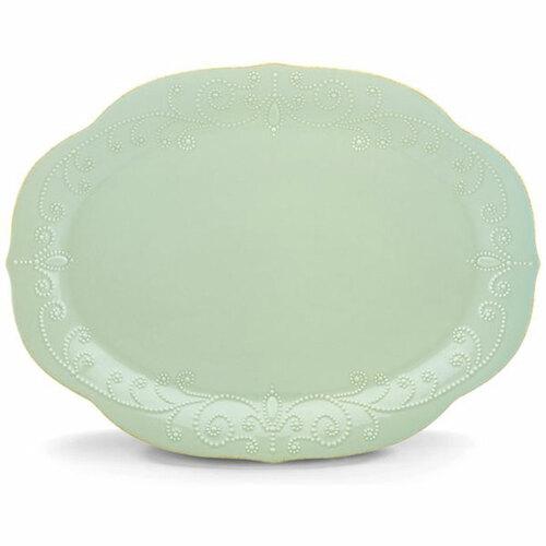 Lenox French Perle Ice Blue 16 Inch Oval Platter