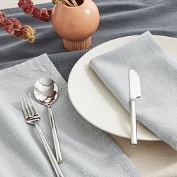 KAF Home Feast Cotton Dinner Napkins, Set of 12 Grey, Gray