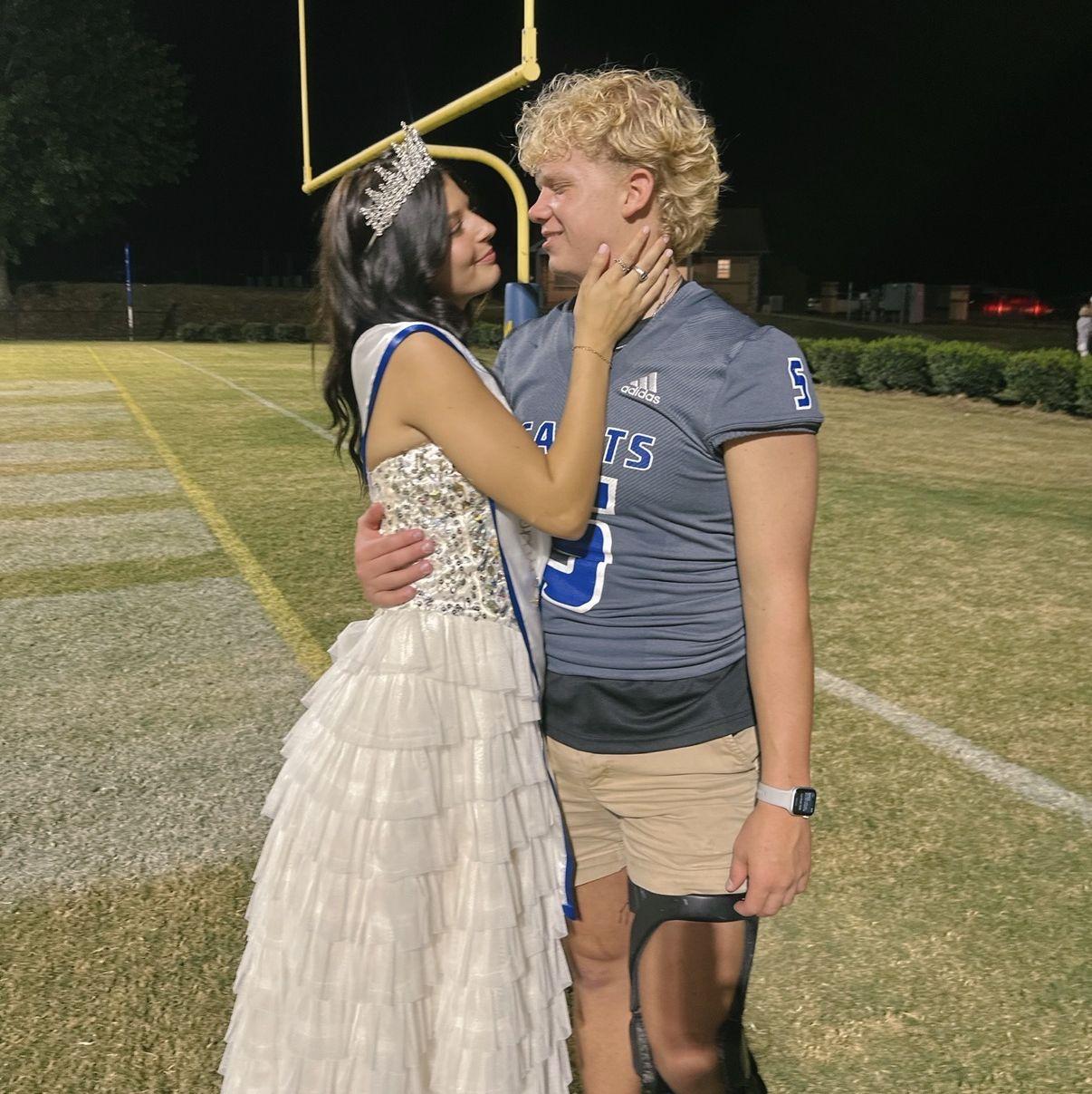 Senior year HOMECOMING! Such a special night to share together. I won queen and obviously Cole got to be my king!