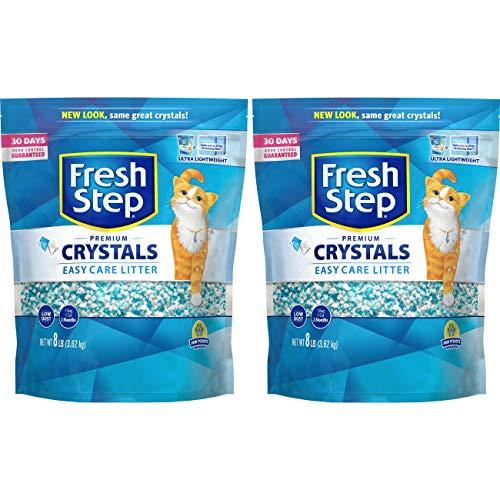 Fresh Step Crystals, Premium Cat Litter, Scented, 8 Pounds (Pack of 2)
