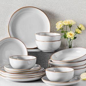 NYMPH Piece Dinnerware Set - Service for 4 - Gray