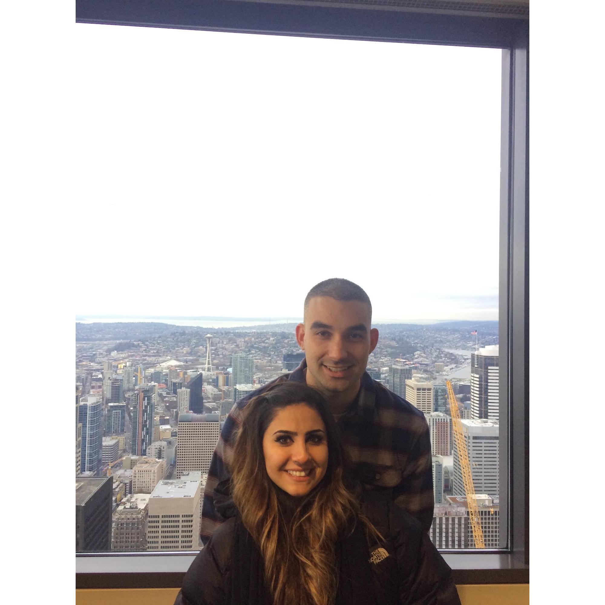 View of Seattle from Columbia Observation Tower (73rd floor)- Seattle, WA.
