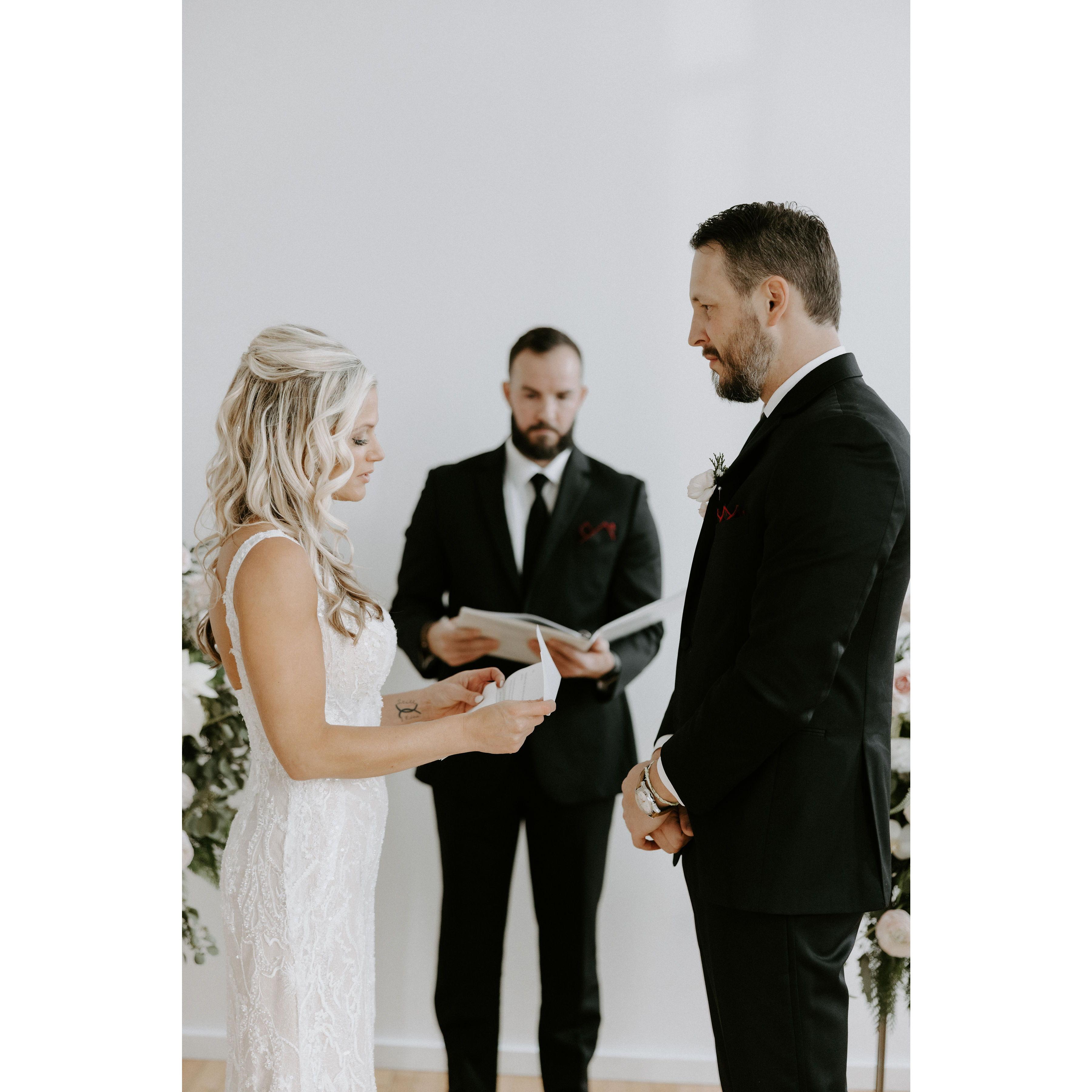 Lindsey's vows to Aaron