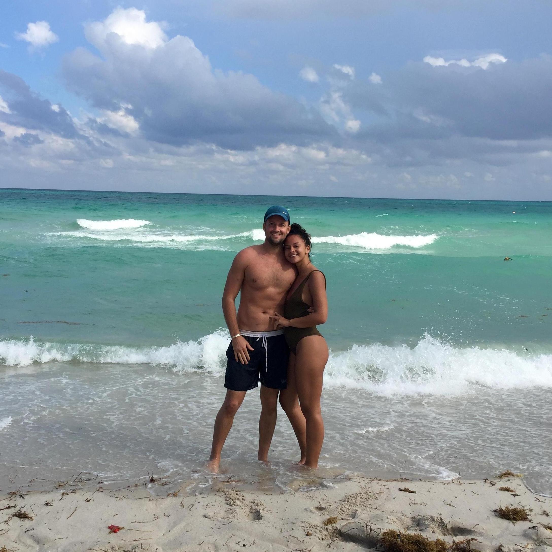 Miami, February, 2017. We are both happiest by the sea!
