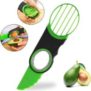 Generic Stainless Steel Avocado Slicer, Corer, and Paring Knife Combo: 3-in-1 Tool - Dishwasher Safe & Heavy Duty, Small, Green