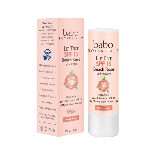 Babo Bototanicals Lip Tint Conditioner - Beach Rose - SPF 15 - .15oz