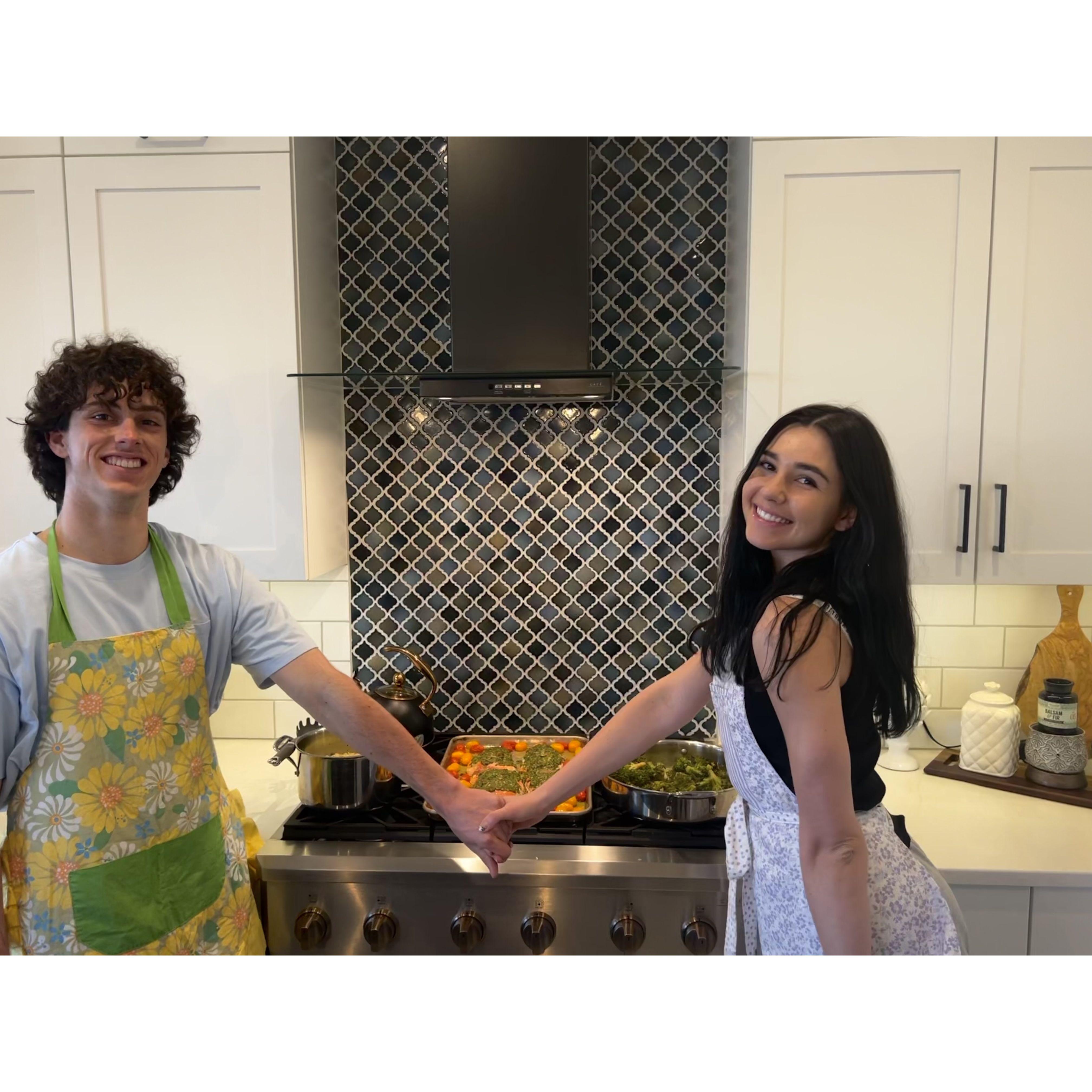 Making dinner for the family