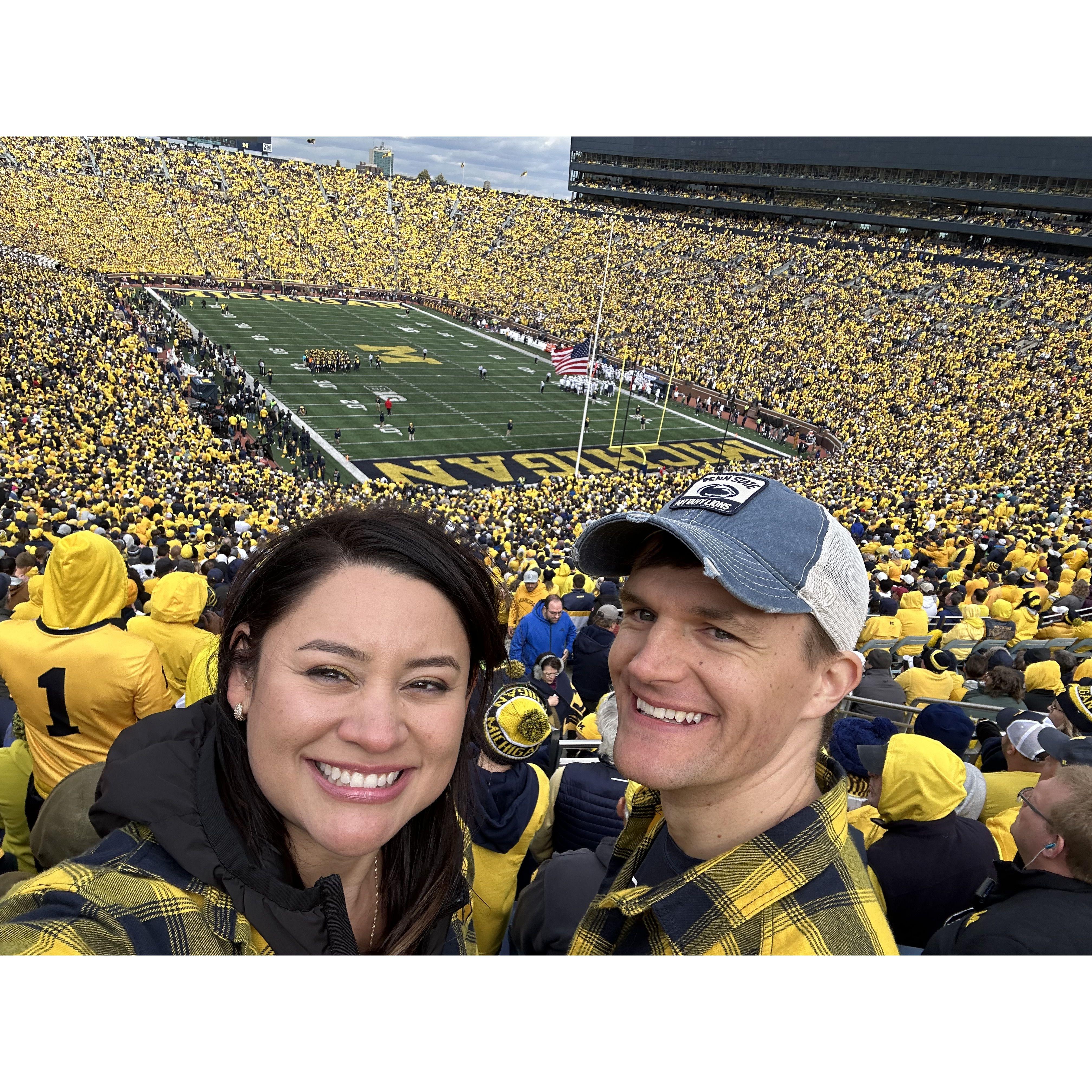 Penn State vs Michigan at the Big House.
