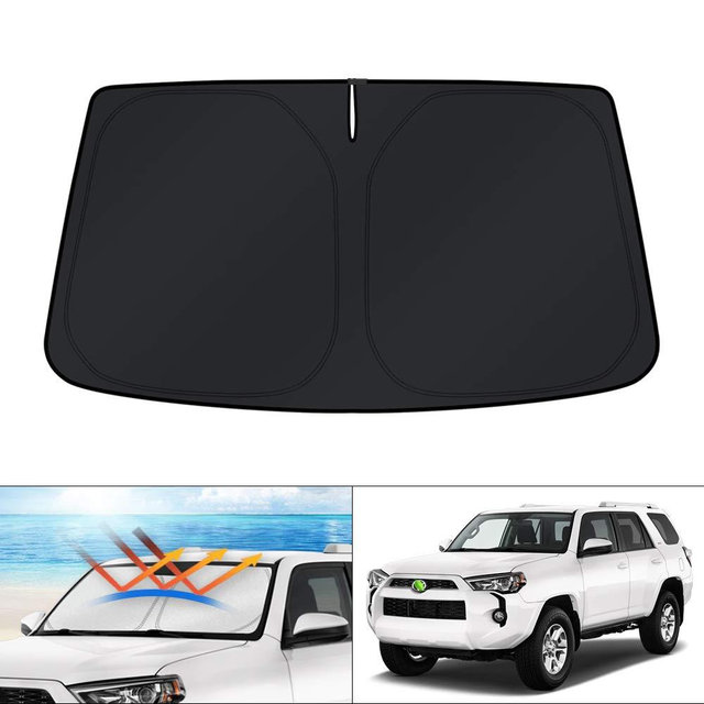 KUST Custom Fit Windshield Sun Shade for Toyota 4Runner 2010-2023 2024 2025 Sunshade Foldable Sun Visor Protector Blocks UV Rays Keep Your Car Cooler