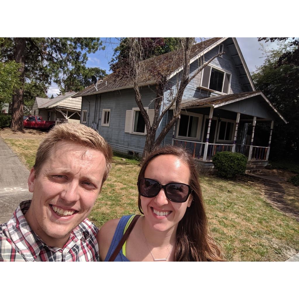 Saying goodbye to the first house we lived in together (in Eugene)