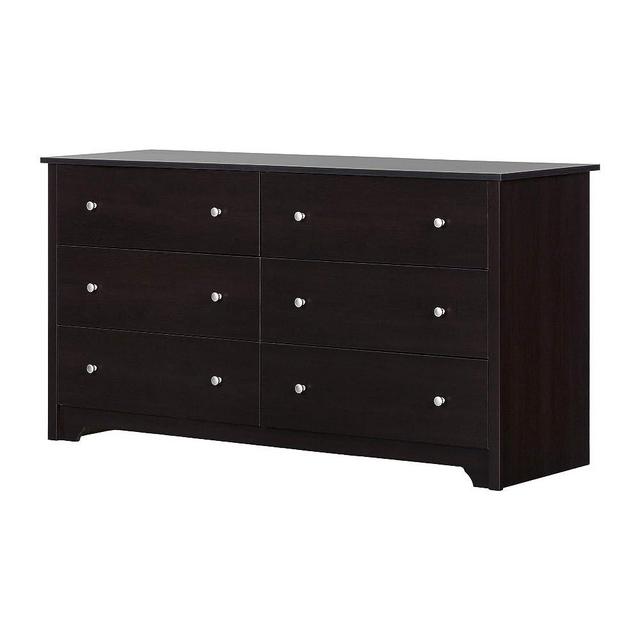South Shore Vito 6-Drawer Double Dresser, Chocolate