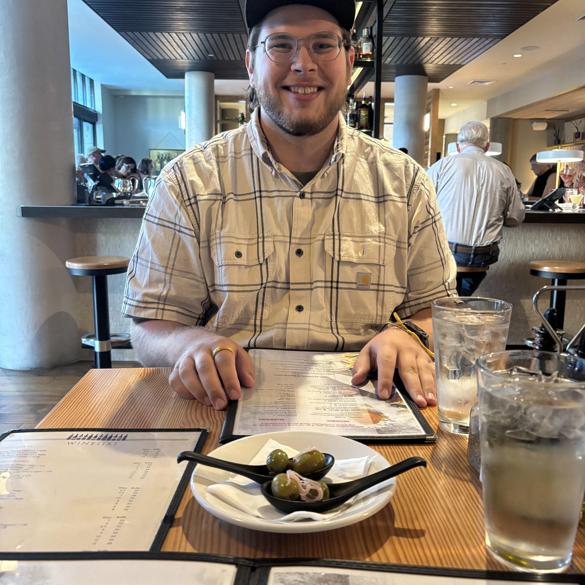 Alyssa's birthday dinner date at Gamberetti's again. We loved it even BEFORE we knew the fastest butcher  (you know who you are)