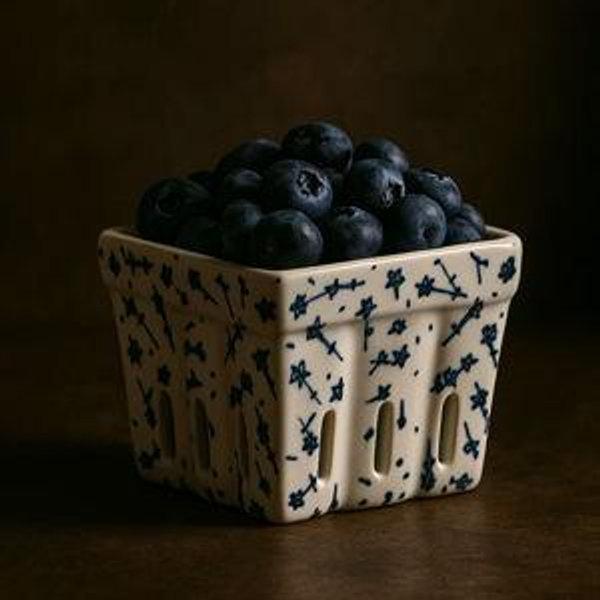 Maci Berry Bowl, Blue Floral