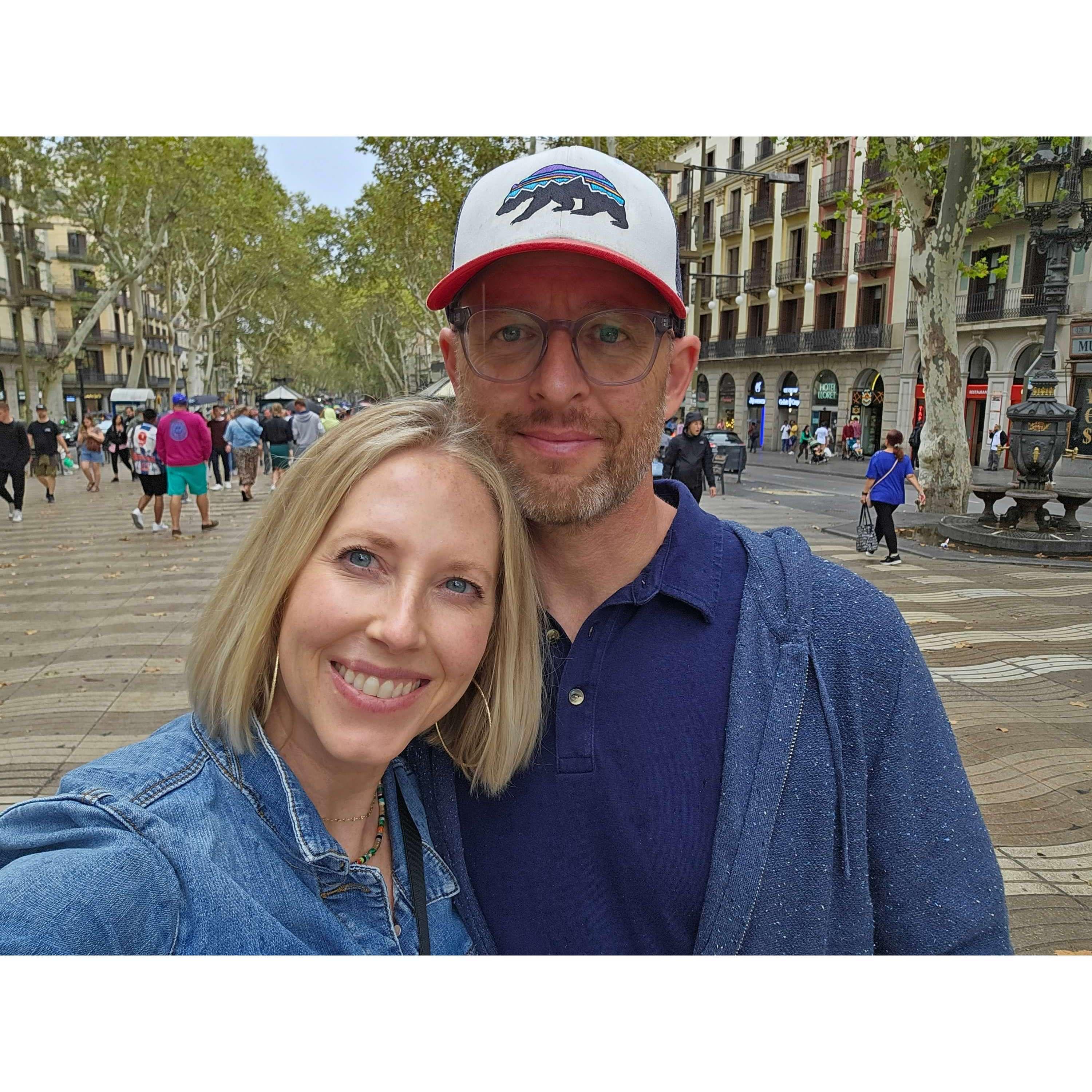 Exploring Las Ramblas in Barcelona, Spain - September 2023
