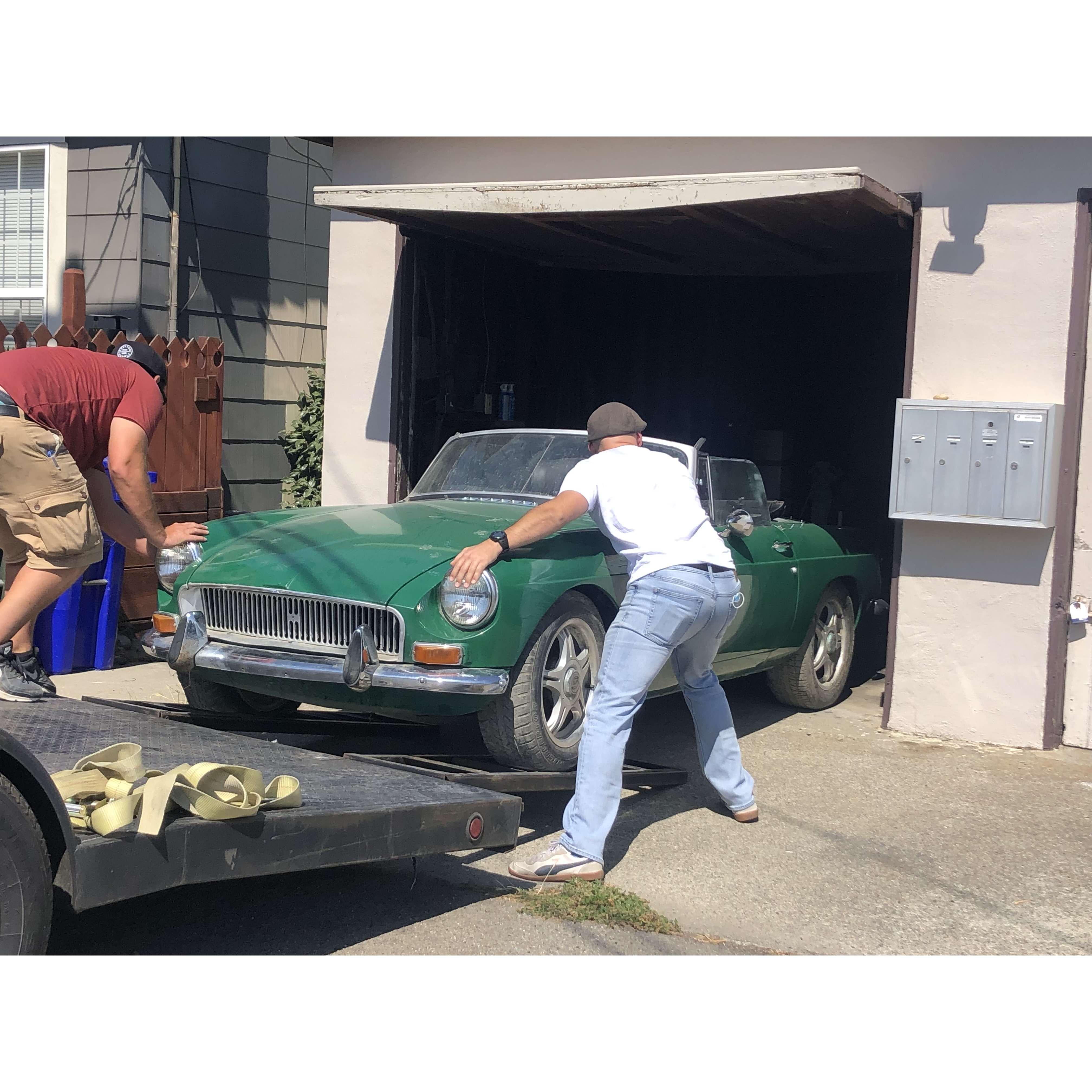 In case you were wondering why there are car parts on the registry, we have a small project going on in our garage.