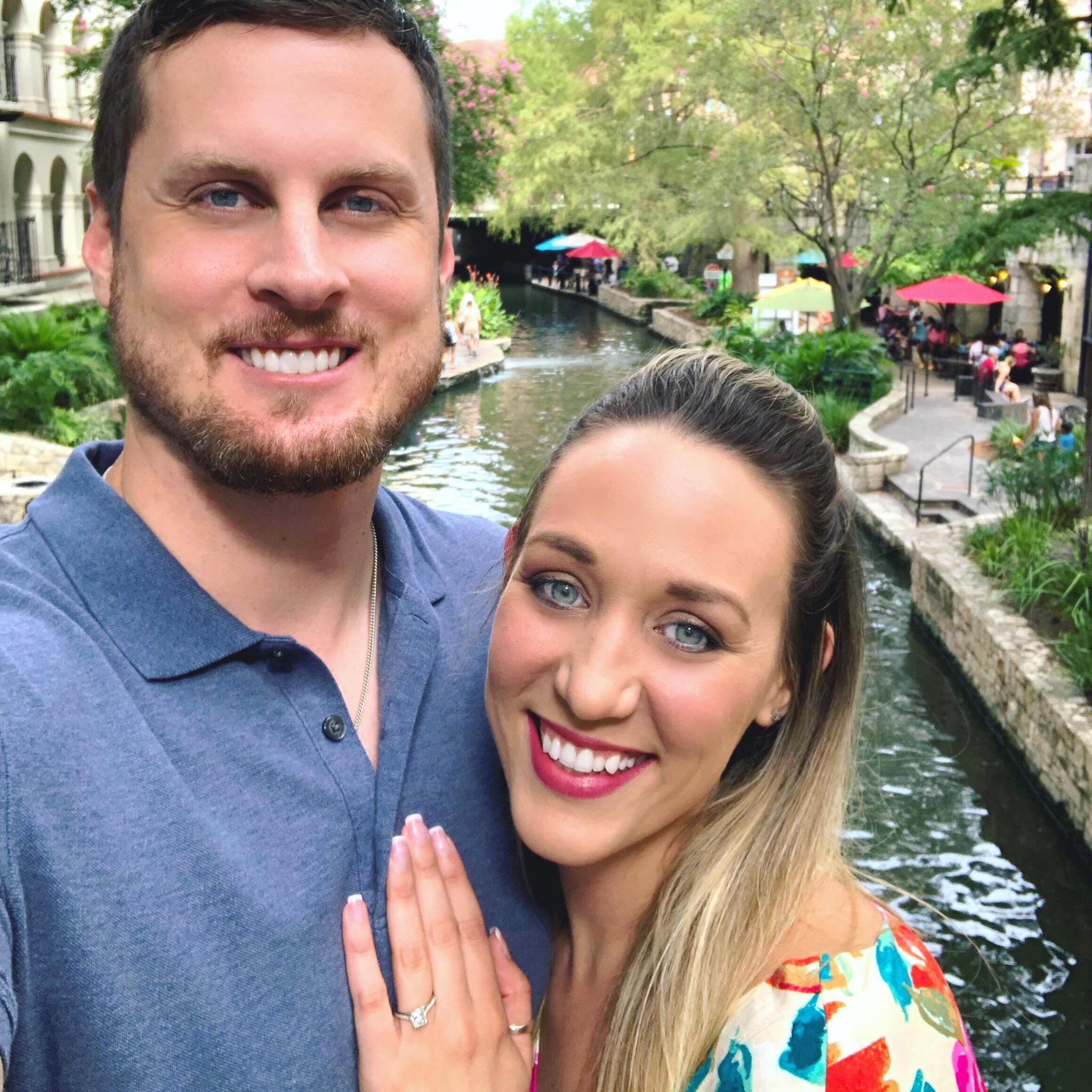 Engaged on the Riverwalk, August 2019