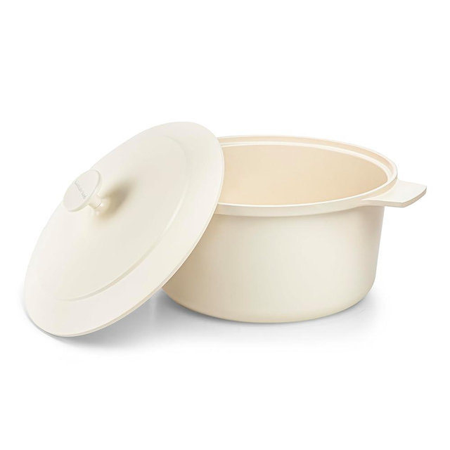 Gotham Steel 5 Qt Lightweight Ceramic Dutch Oven Pot with Lid, Nonstick Sourdough Dutch Oven for Bread Baking, 10 in 1 Stock Pot Ovens for Pasta, Spaghetti, Bread and More, Pots for Cooking