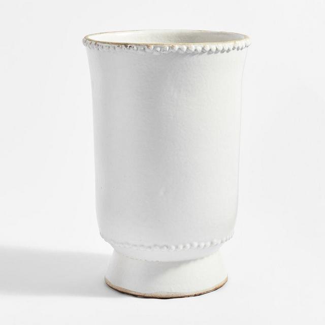 Whyton Beaded Vase Collection, Medium, White