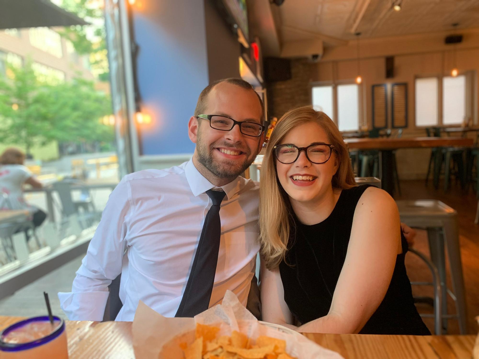 Dinner before we partied at formal! This time, Gentry was the date.