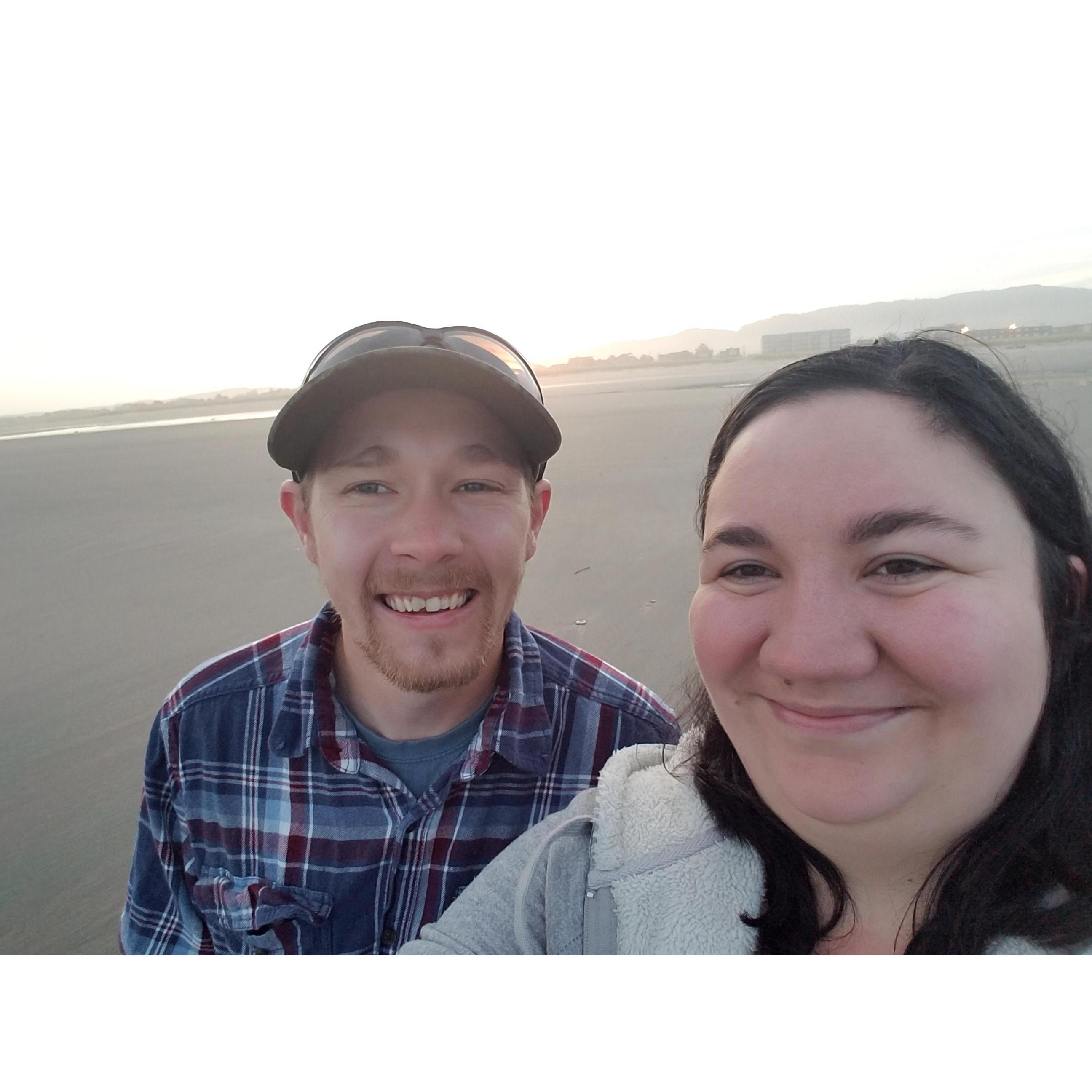 Our second trip to Seaside. Walking on the beach with the sunrise.