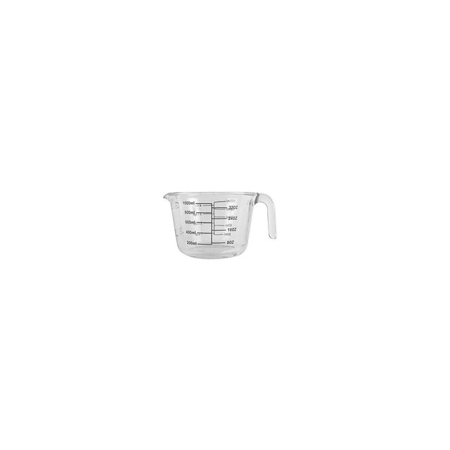 Farberware 4-Cup Borosilicate Glass Wet and Dry Measuring Cup with Oversized Measurements, Clear
