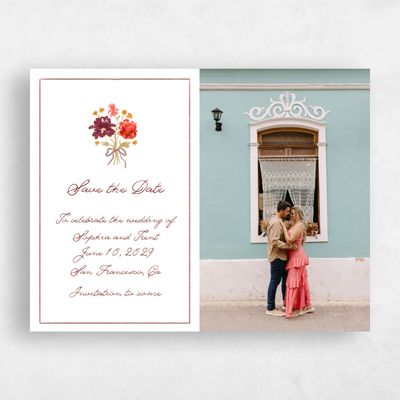 Currant Red Wedding Save the Date - Flor Photo