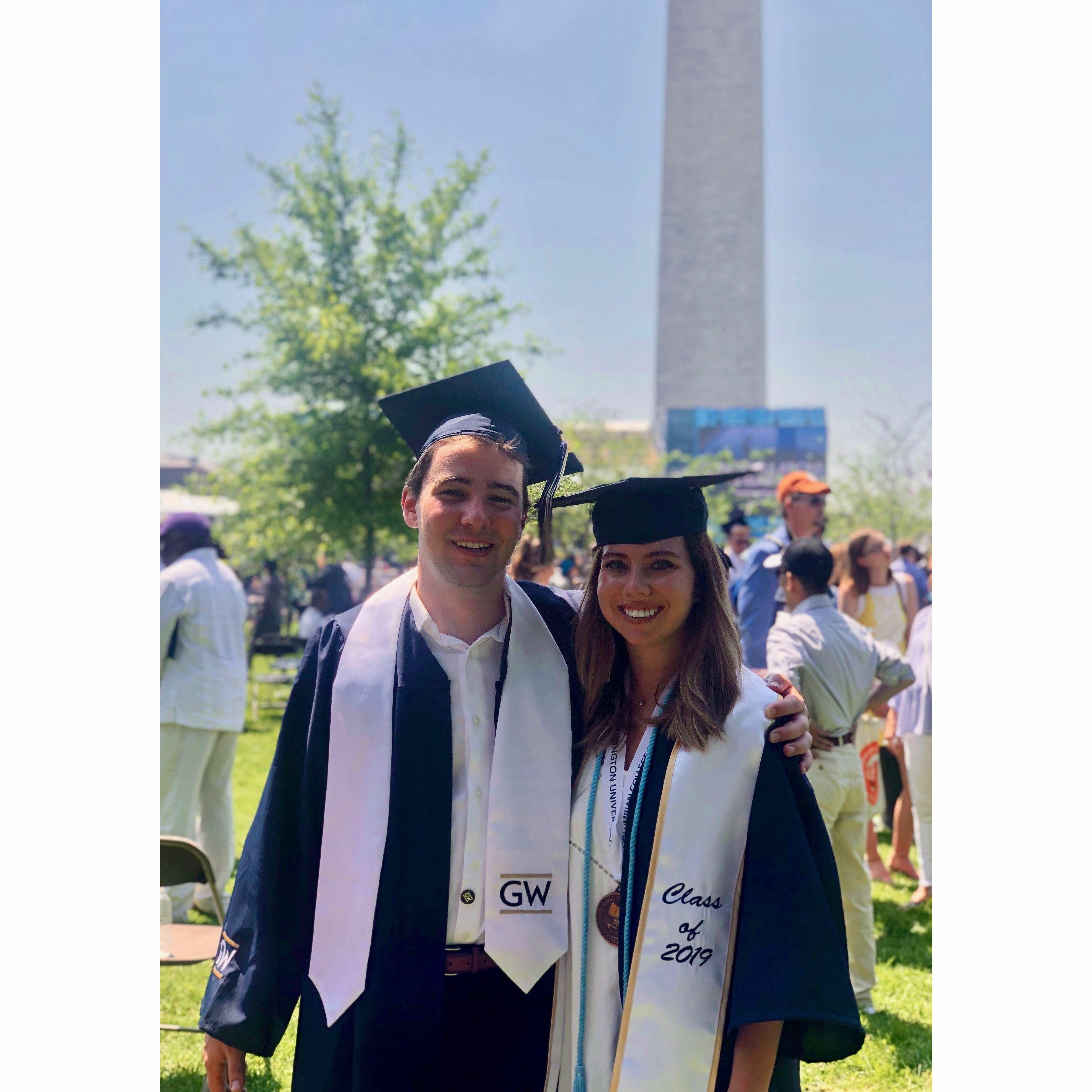 Graduating on the National Mall for George Washington University together.