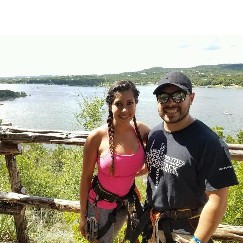 Ziplining Lake Travis. We love adventure!