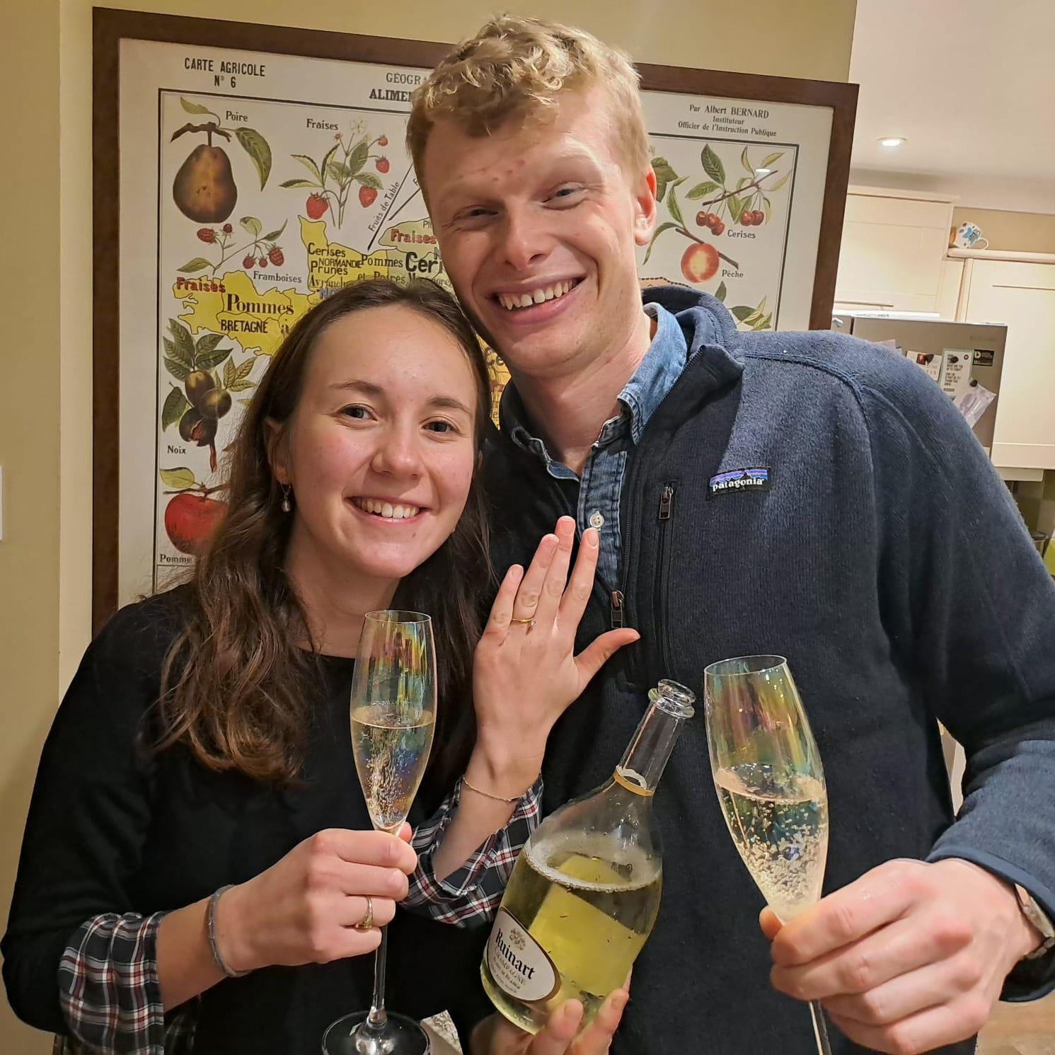 A bottle and a ring