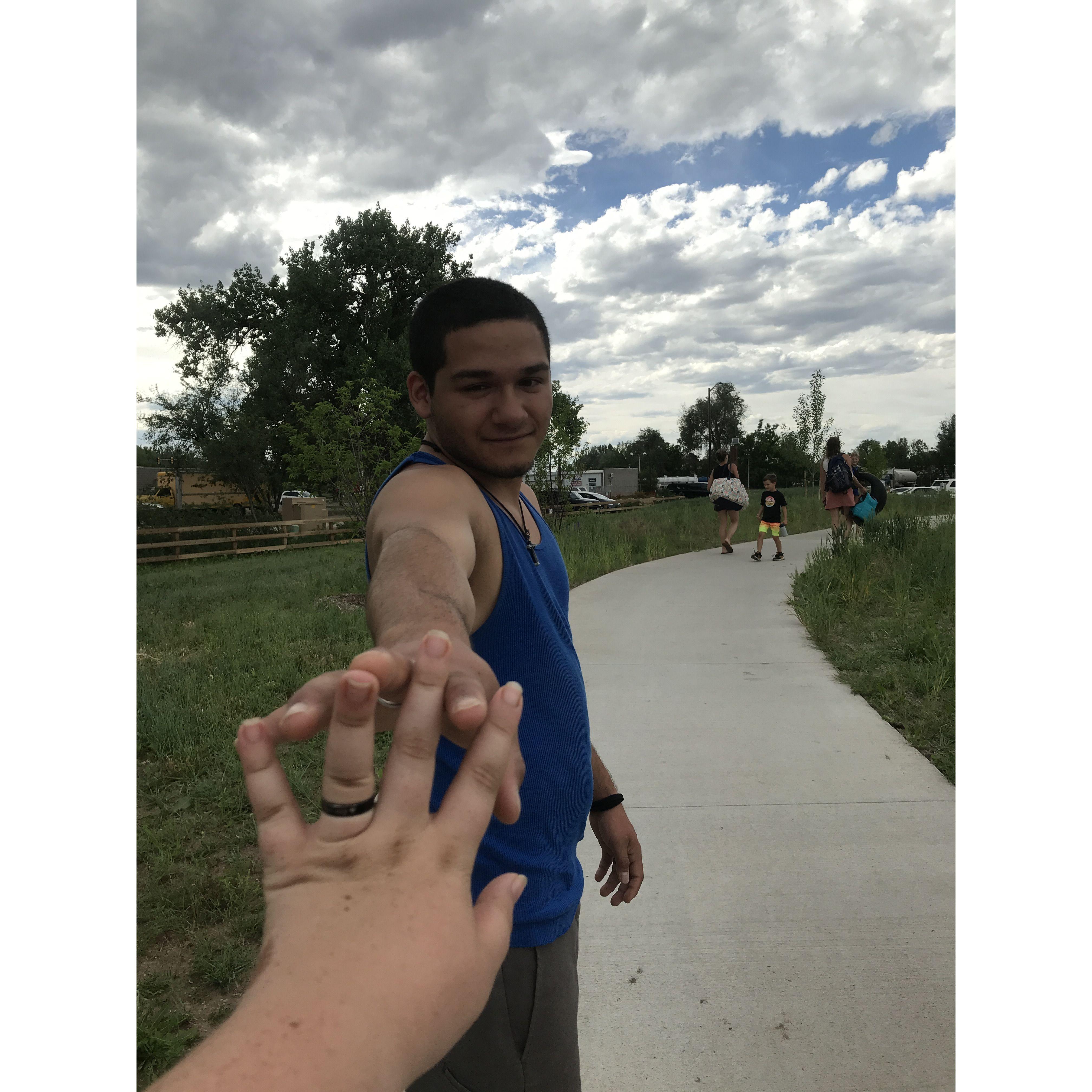 us at the Poudre river at our favorite spot 2020