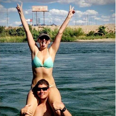 The first time Austin took Megan to the Colorado River (9/4/2016)