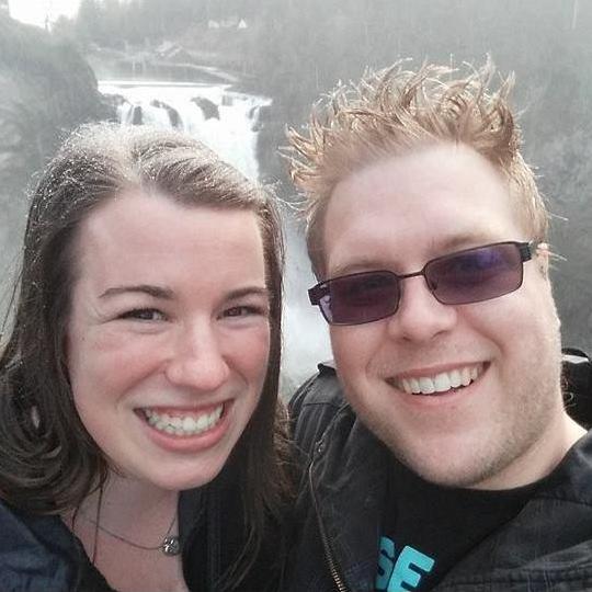 First Valentine's Day and the first photo of us being super-cutesy.