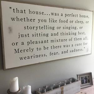 Perfect House 2X4 sign | J.R.R. Tolkien | Lord of the Rings