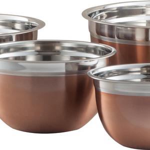 Cook Pro - 4 Piece Stainless Steel Mixing Bowl Set