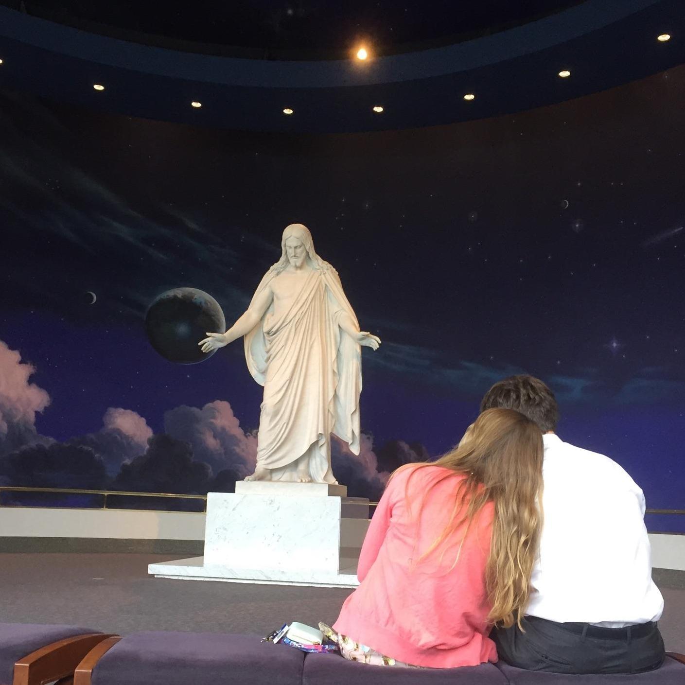 Went to visit the temple and a random lady took this cute picture of us.