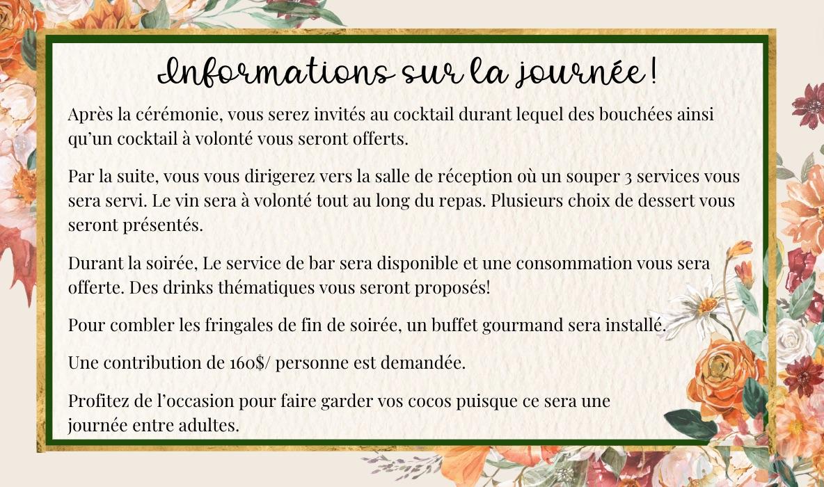 The Wedding Website of Mélissa Trempe and Sébastien Dupuis