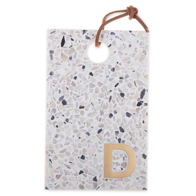 Artisanal Kitchen Supply® Terrazzo Monogram Letter "D" Cheese Board