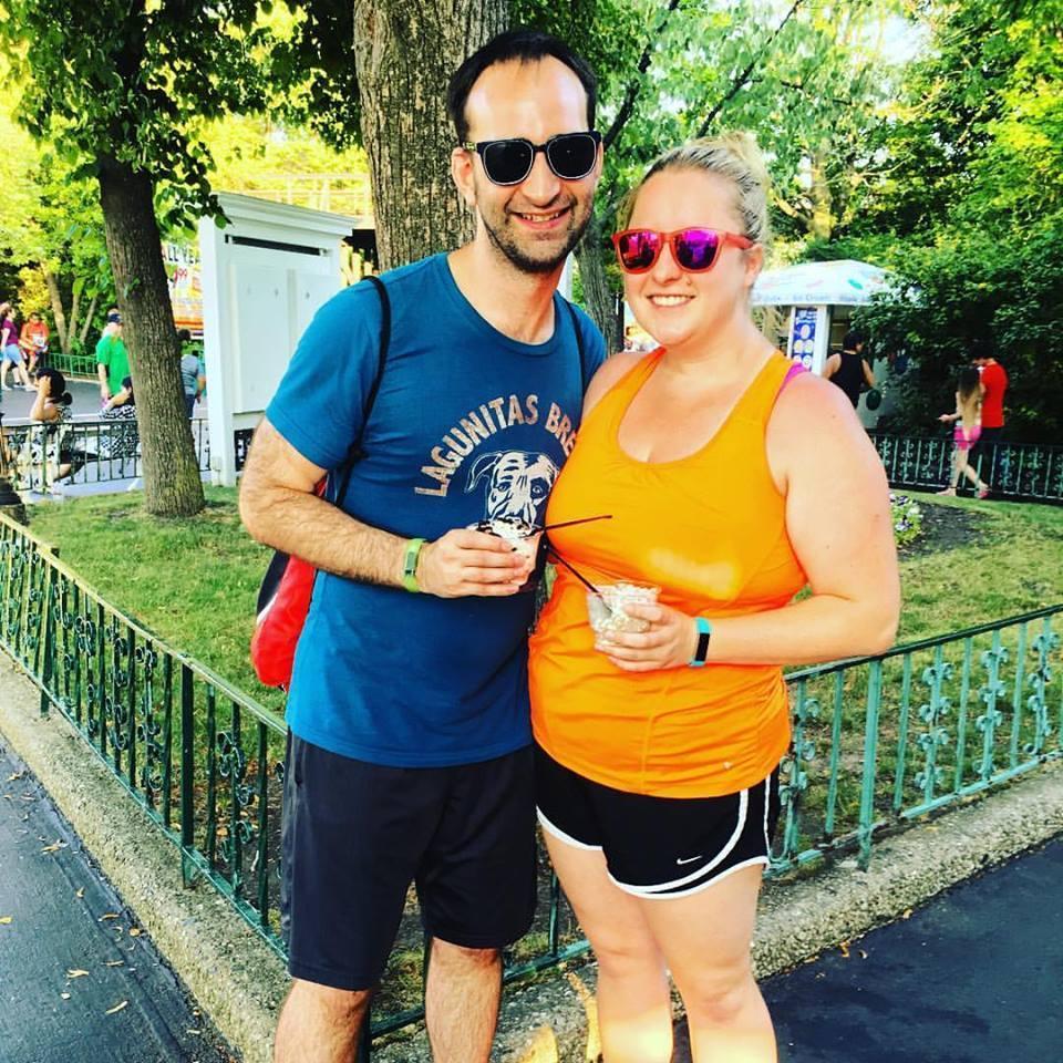 Becky loves roller coasters, and Nate loves her, so they went to Six Flags Great America for her birthday- now that we live in Charlotte, trips to Carowinds will be necessary!