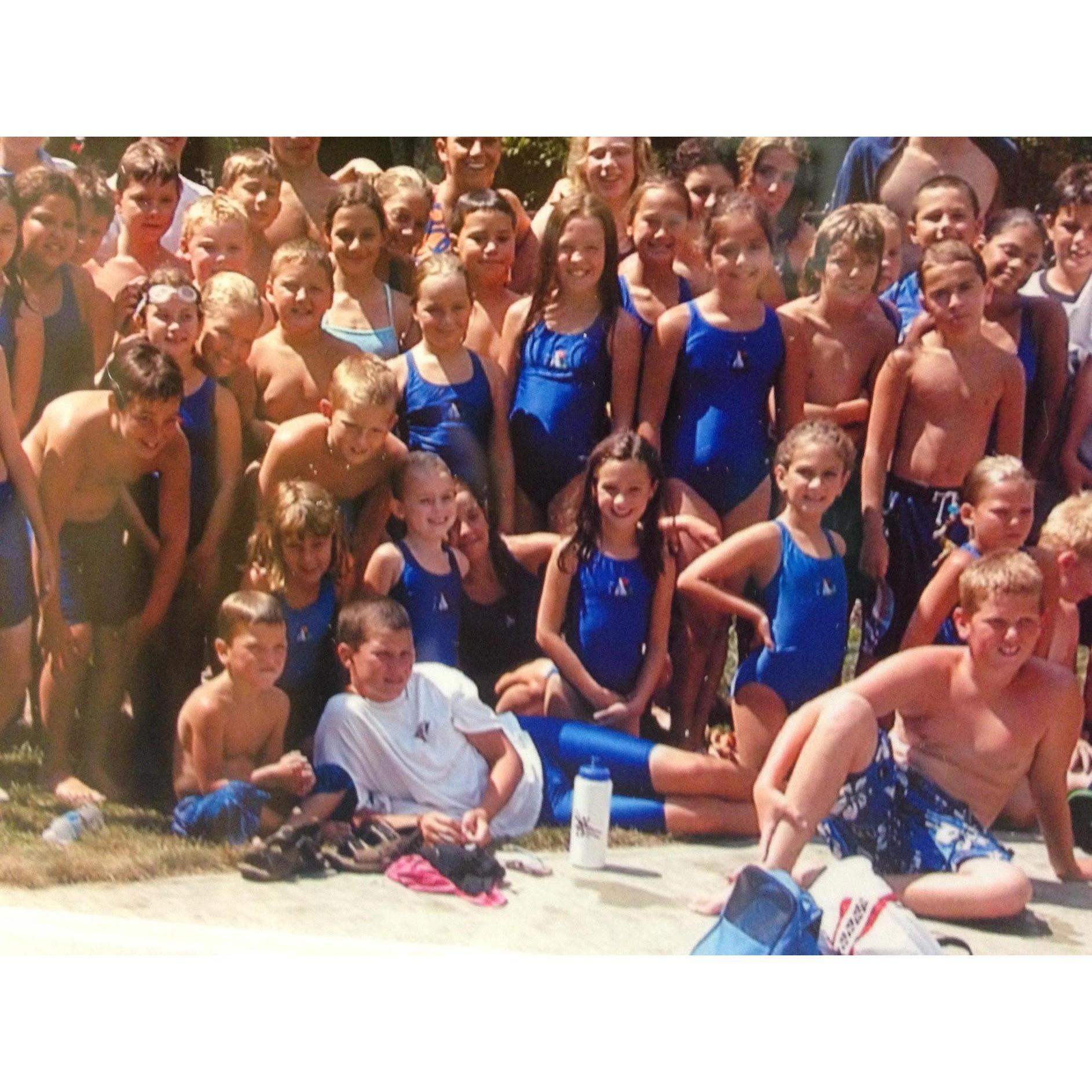 Can you find Matt and Haley? We started swimming together in 2001