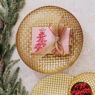 Rufolo Glass Basketweave Shallow Bowl