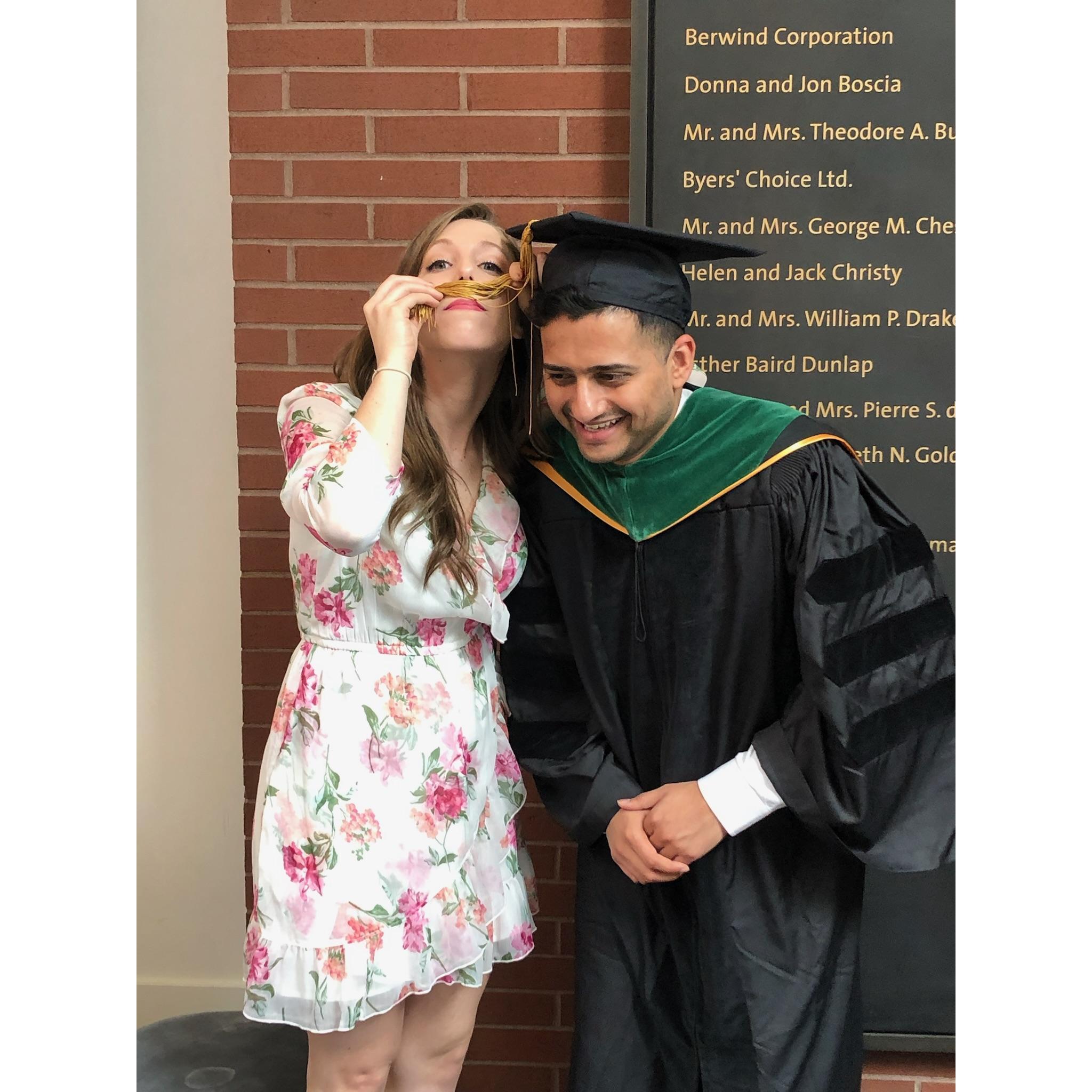 Goofing around at Dr. Thakar’s med school graduation!