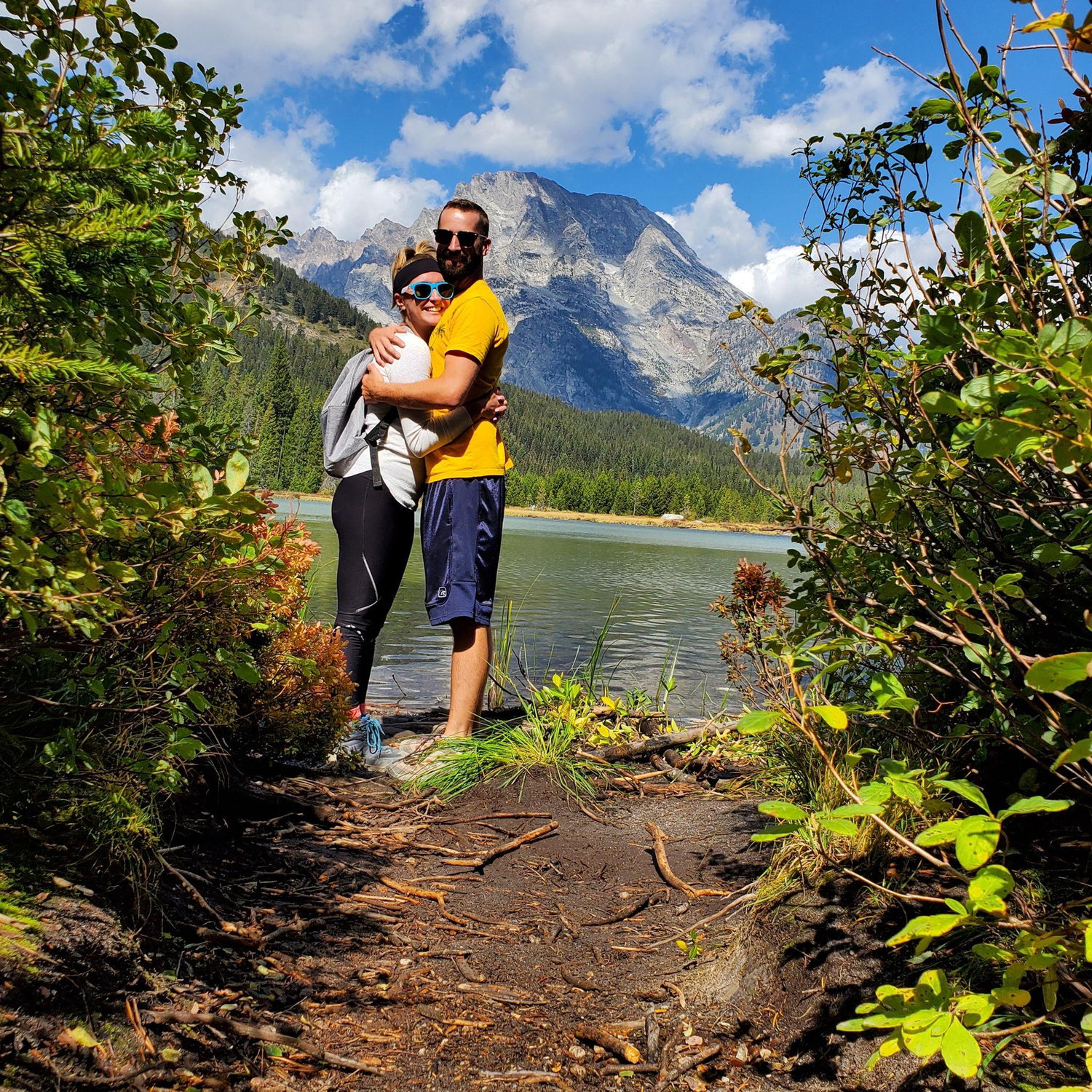 The Famous Van Trip 2021 - Arguably the best photo from the trip. Corinne and Jamie hiked through Grand Teton National Park on the most beautiful day.