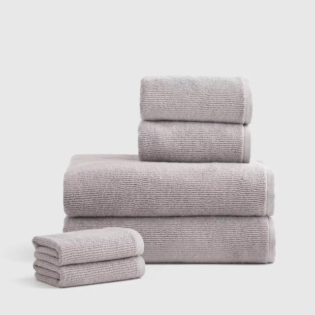 Turkish Ribbed Quick Dry Bath Towel Bundle