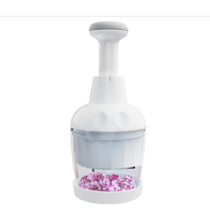 Pamperεd Chεf Food Chopper, Vegetable Chopper, Onion Chopper, Garlic Chopper, Nuts Chopper - Hand Chopper For Vegetables Salads Fruits, Nuts. Dishwasher-safe, White, Easy to Clean