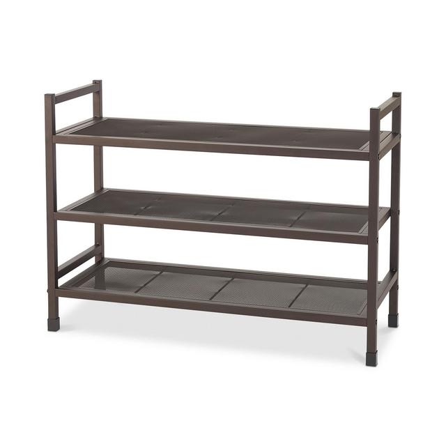 Neatfreak Heavy-Duty Stackable 3-Tier Metal Shoe Rack with Mesh Shelves