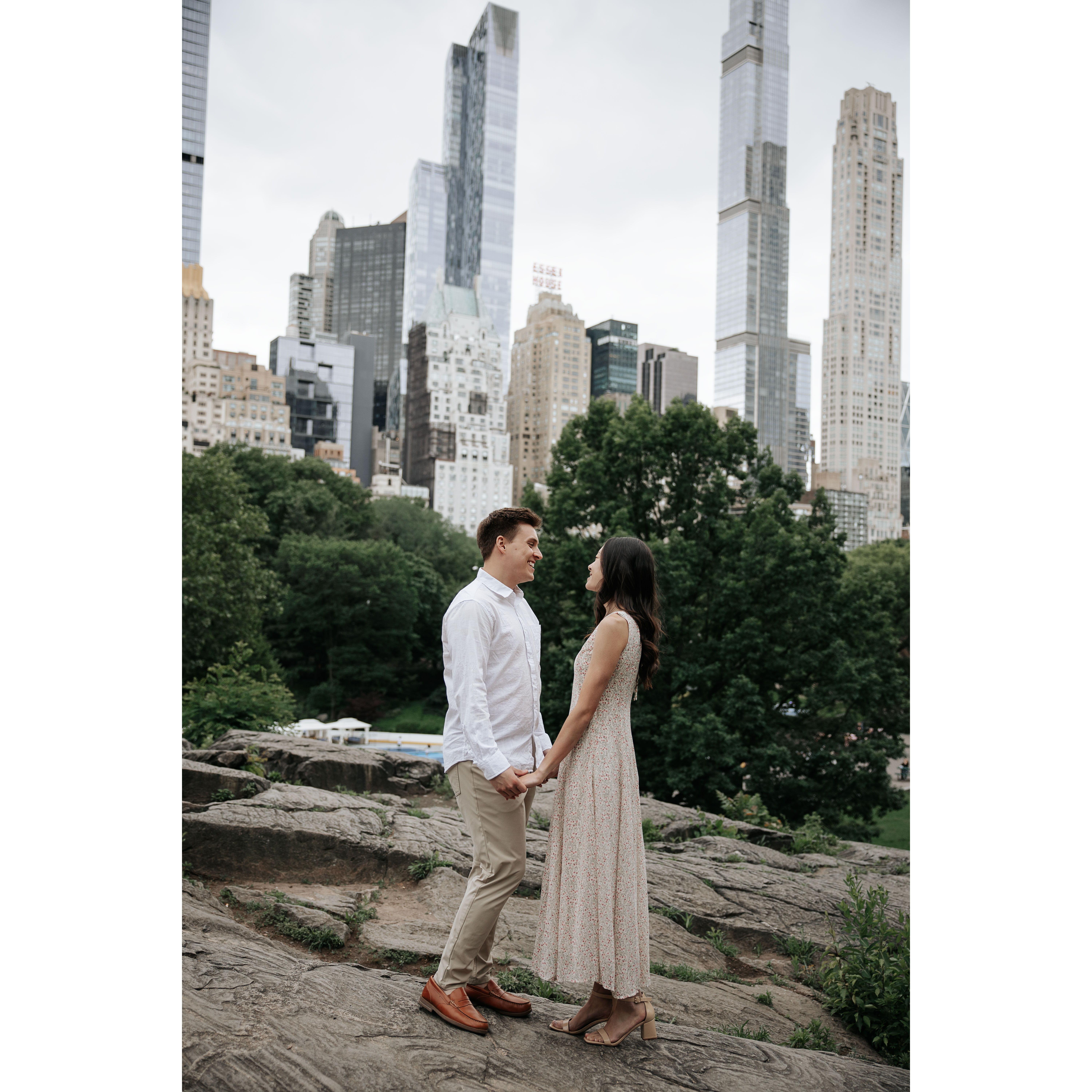 Jun 2025 - Drew and Jessie took engagement photos in Central Park!