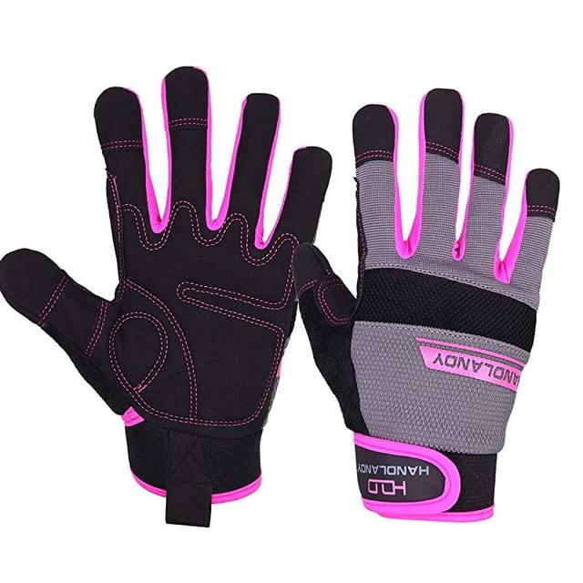 HANDLANDY Utility Work Gloves Women, Flexible Yard Working Gloves Touch Screen