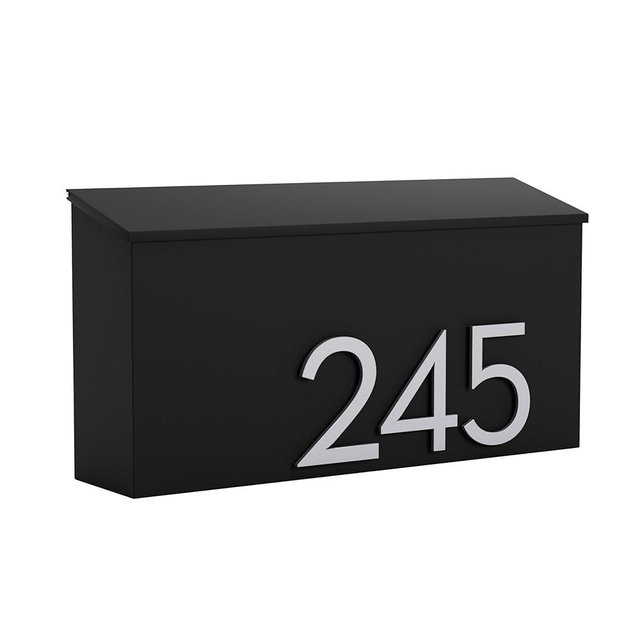 post & porch The OG Mailbox | Wall Mounted Mailbox | Black/Brown/White/Grey, 1 Size, Weatherproof Mail Box for Outside | Customizable (Black)