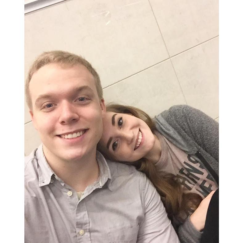 At the Atlanta airport in summer 2016, heading to backpack in Europe after college graduation