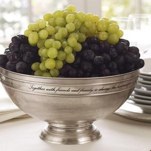 Antique Silver Sentiment Serve Bowl